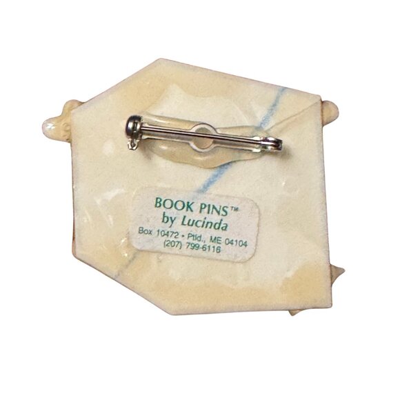 Book Pins by Lucinda Read to Children Handcrafted Pin Vintage - Picture 2 of 3